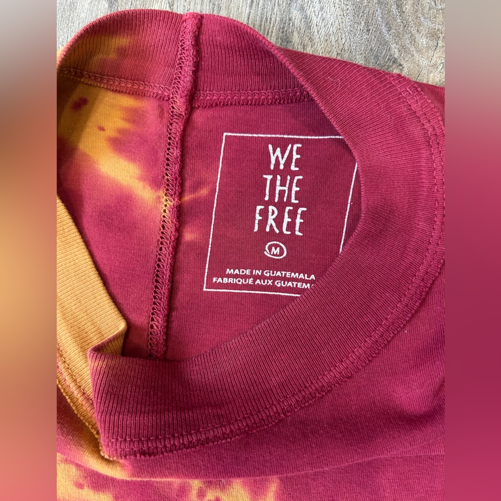 We The Free Free People Tie Dye Longsleeve T-shirt Medium - Picture 3 of 3